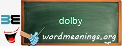 WordMeaning blackboard for dolby